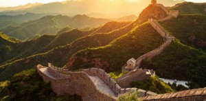 chiny, krajobraz wielkiego muru chińskiego, świat pierogów